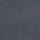 Dark gray woven fabric with speckled blue threads, exhibiting a looped pile texture and matte finish throughout the consistent sample.