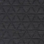 Geometric fabric texture with repeating charcoal gray triangles stitched in diamond rows, featuring light gray outlining and a matte finish.