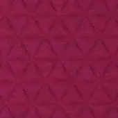 Violet diamond-patterned fabric texture with raised stitching, featuring interconnected triangles and a dense woven structure; Lacividina “41 triangle” collection.