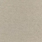 Beige woven fabric sample displays a repeating circular node pattern connected by fine threads, with a designation label visible.