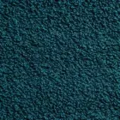 Teal looped pile fabric with a dense, textured surface and subtle tonal variations, exhibiting a tightly woven, substantial weight.
