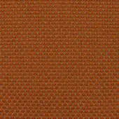 Woven fabric texture with a grid pattern of vibrant orange and muted beige threads, displaying a raised, geometric surface.