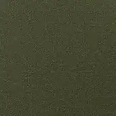 Olive-green fabric sample with charcoal flecks, dense granular texture, short woven pile, “lacividina” label with fabric code visible in corner.