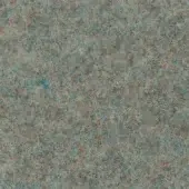 Textured gray-green fabric sample displaying a dense, mottled weave with brown and blue strands; consistent, fuzzy surface texture throughout.