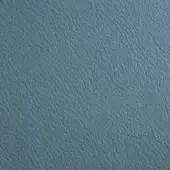 Blue-gray leather texture, “46 Imperial 0737” sample, displays a dense, irregular grain pattern with a smooth, matte finish and cool undertones.