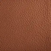 Brown leather texture sample, “46 Imperial 0769”, displays a dense pebble-grain pattern with matte finish and subtle tonal variations.