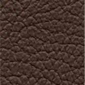 Brown leather texture with a consistent pebbled surface and matte finish, displaying a uniform warm tone and tactile, durable quality.