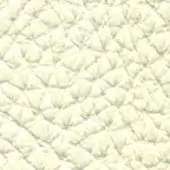 Quilted leather texture in off-white, featuring a repeating diamond pattern with visible stitching and a matte, plush surface; label included.