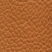 Tan leather texture with repeating geometric pattern, exhibiting a pebbled surface and matte finish, ideal for upholstery applications.