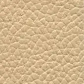 Beige pebble-grain leather texture with repeating diamond indentations, matte finish, neutral tone, studio shot displaying material characteristics.