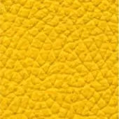 Yellow leather texture with repeating diamond pattern, exhibiting a warm, saturated tone and embossed surface detail; sample material closeup.