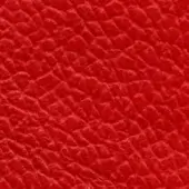 Red leather texture with repeating geometric pattern, exhibiting a granulated surface and polished finish against a neutral backdrop.