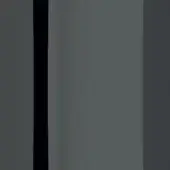 Minimalist composition of gray and black rectangles, monochromatic palette, with text reading “lodes > materials > black chrome” in the lower right.