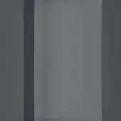 Glossy smoke panel against three vertical gray planes, defined by a dark gray stripe, with a smooth, reflective surface and minimalist composition.