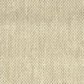 Ivory woven fabric sample displays a dense horizontal weave with subtle vertical thread variations, matte finish, natural fiber texture.