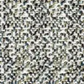 MDF Italia dune fabric, white blue tweed, R359 col. 428.034, dense woven texture with speckled blue, black, olive threads.