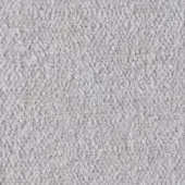 Light grey “paradise” fabric (col.042) by MDF Italia, dense nubby weave with irregular surface, horizontal lines, matte finish.
