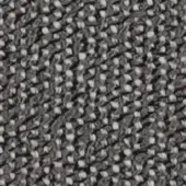 Charcoal gray woven fabric displays a repeating geometric pattern with lighter gray and off-white threads, creating a dense, textured surface.