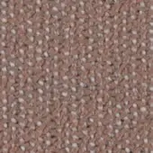 Terracotta fabric sample with open weave construction, featuring off-white threads in a geometric pattern and a matte finish.