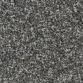 MDF Italia fabric sample, dark gray and off-white, granulated texture with mottled color distribution and matte finish.