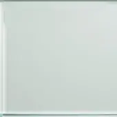 Tempered glass panel, clear with green tint, smooth matte finish and beveled edges displayed against a plain backdrop.