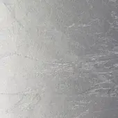 Silver leaf texture with mottled tones and irregular cracks on a matte base, displaying a metallic, distressed finish.