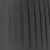 Pleated fabric swatch, anthracite gray, with tightly spaced vertical pleats creating a ribbed, linear texture and matte finish.