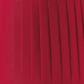 Pleated fabric sample in dark red, displaying a consistent color and sharply defined vertical folds with a subtle matte texture.