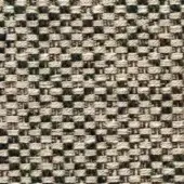 Beige and brown woven fabric sample displaying a grid pattern with dark speckled threads, balanced density, and a slightly raised texture.