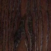 Dark ash wood texture with wengé-toned finish, displaying a pronounced vertical grain and matte surface.