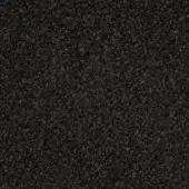 Dark gray bouclage fabric texture, Porada brand, with dense looped fibers creating a nubby, matte, and dimensional surface.