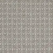 Woven fabric texture, muted taupe and silver-grey, dense geometric pattern with raised surface and matte finish, studio sample.