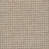 Beige textured fabric with a dense, linear pattern of raised circular elements in horizontal rows, exhibiting a woven looped construction.