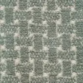 Woven fabric texture, sage green and off-white grid pattern, dense nubby weave, Porada Tammy P 062 upholstery material.