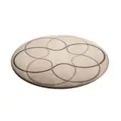 Distinguished Reflex Cerchiotto rug crafted in light beige Tencel and New Zealand wool with a subtly textured matte finish