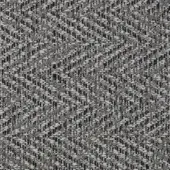 Ikat fabric texture, gray and off-white tones, dense diagonal weave with visible thread intersections, Porada collection code 13696 54.