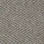 Porada Ikat fabric sample, woven gray and beige textile, dense irregular pattern with tonal earthy shades and structured raised weave.