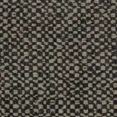 Ikat fabric (c) L1575, dark charcoal gray woven textile with a repeating beige square motif, textured matte finish.