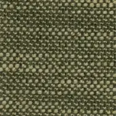 Madras fabric sample, green and cream, dense woven texture with raised circular pattern, Porada collection.