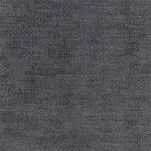 Fabric texture sample in medium gray, granular with rounded elements, matte finish, woven nubby construction, Porada Moran 112.