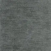 Gray fabric texture with repeating rounded nodules, heathered tonal variations, dense weave, and “moran 113” Porada collection label.