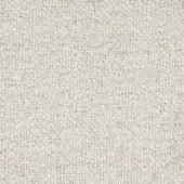 Creamy off-white woven fabric texture with a nubby, heathered surface and patchwork construction; Porada fabric sample labeled.