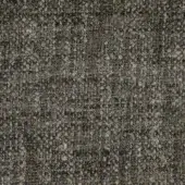 Gray-green textured fabric sample displaying a mottled, granular pattern with beige and dark gray elements, featuring a subtle woven horizontal structure.