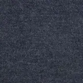 Porada fabric sample, dark blue-gray serge, tightly woven granular texture with subtle tonal variations and a matte finish.