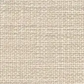 Tightly woven fabric texture, off-white color, irregular nubby weave; Porada “tress” fabric (d) model 900, matte finish.