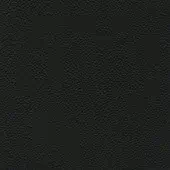 Black leather texture sample with a fine, pebbled grain and matte finish; Porada “leather (regular)” d10 collection detail.