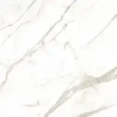 Calacatta Matt surface texture with bright white and irregular beige-gray veining, smooth matte finish, natural stone appearance.