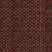 Potocco Arte A1G Verde Mattone fabric, terracotta and olive green woven texture, dense irregular vertical weave.