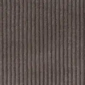 Potocco Brera A4K Tortora Scuro corduroy fabric displays a vertical rib pattern in dark brown with a matte finish and raised texture.