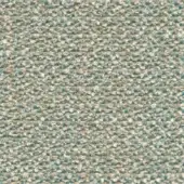 Sage green and beige striped fabric sample with a nubby weave texture, identified as Potocco “calla a8n smeraldo” indoor fabric.